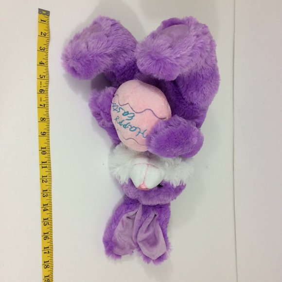 Dan Dee Collectors Choice Happy Easter Bunny Plush Purple Sing Happy Hopster 15" - Picture 8 of 8